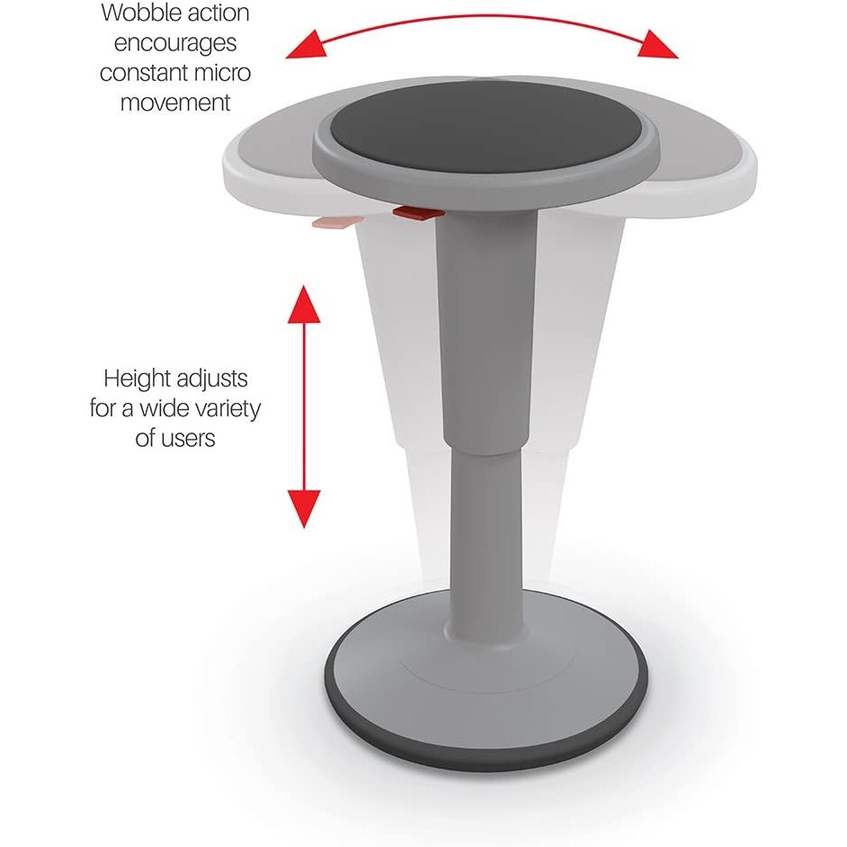 Hierarchy Height Adjustable Grow Stool- Short Stool (Grey). Picture 4