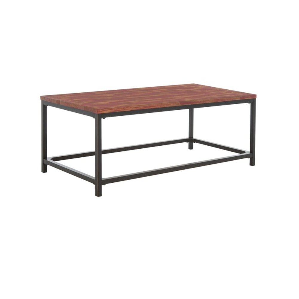 Alec Coffee Table, Distressed Maroon. Picture 1
