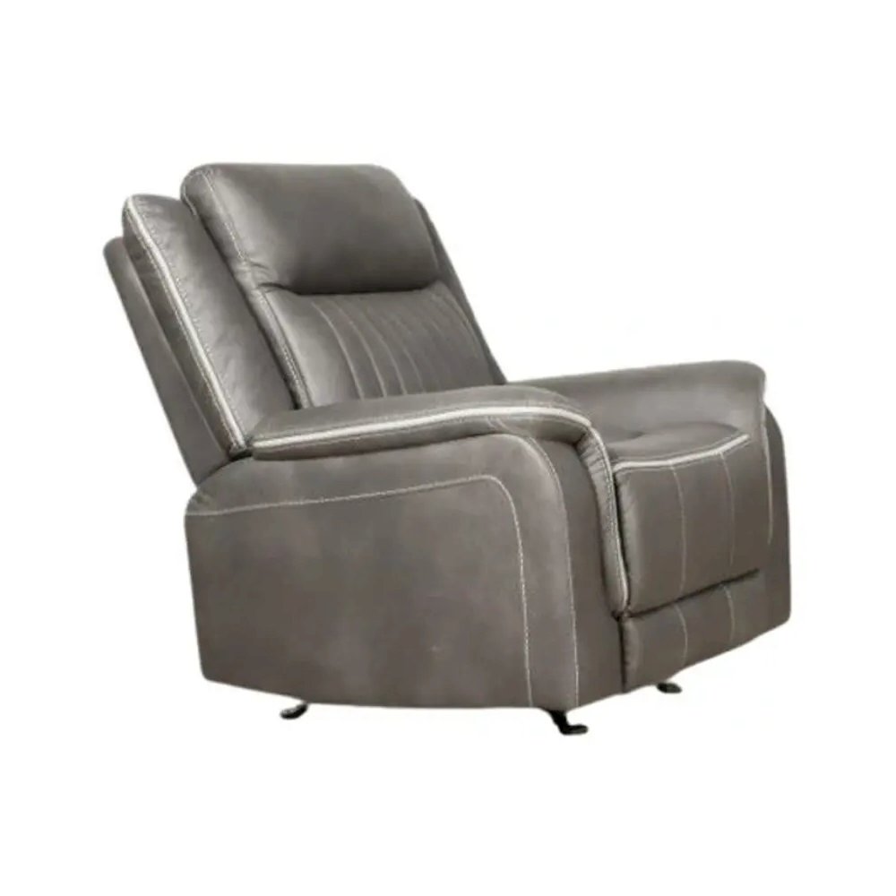 Enzo  Glider Recliner- Gray. Picture 1