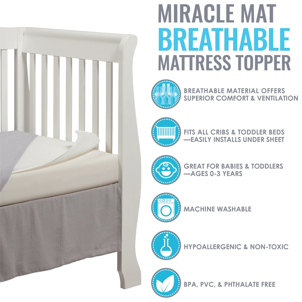 LA Baby Breathable Miracle Mat - Superior Ventilation Crib MattressTopper. Picture 4