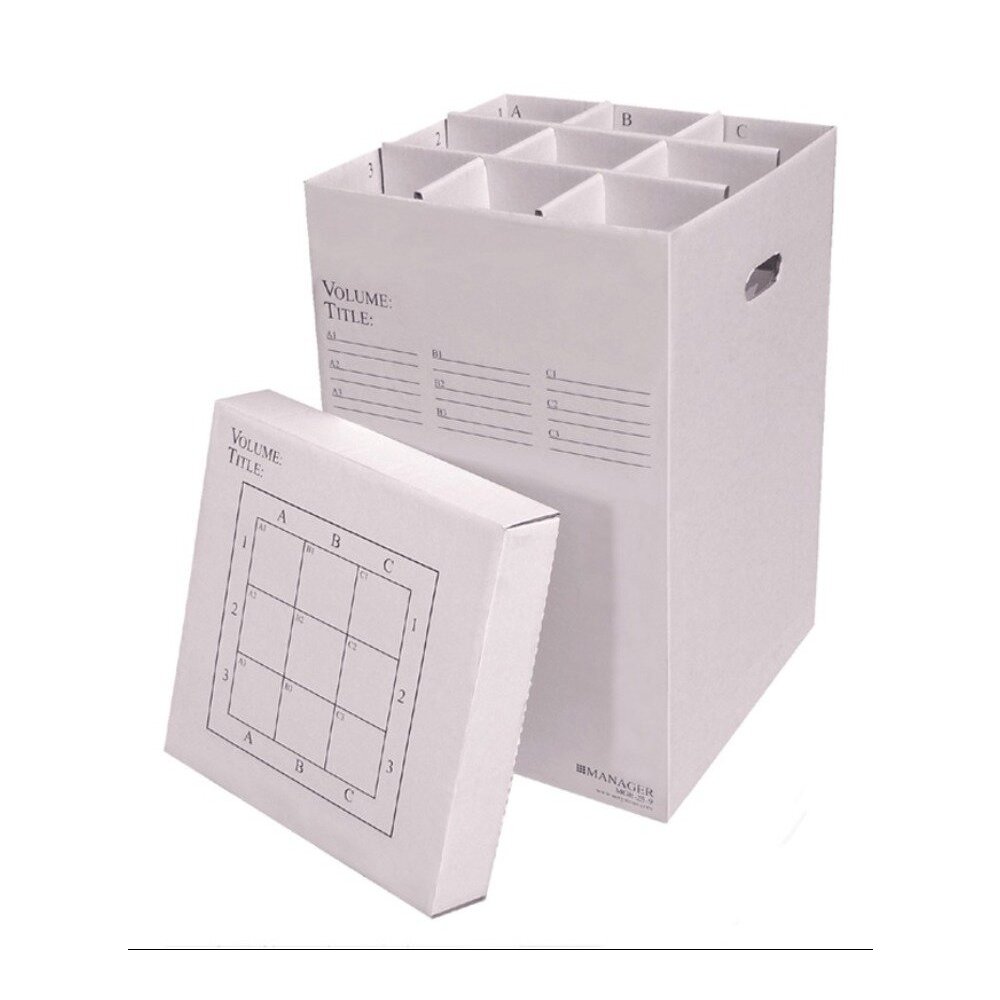 Manager25-9 Rolled File Filing Box, 9 Compartments. Picture 1