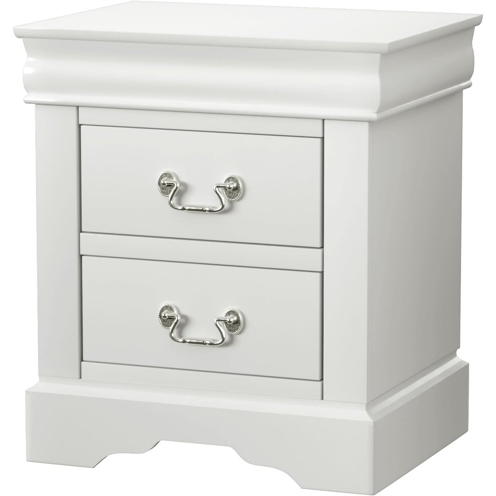 Louis Philippe III Nightstand White. Picture 1