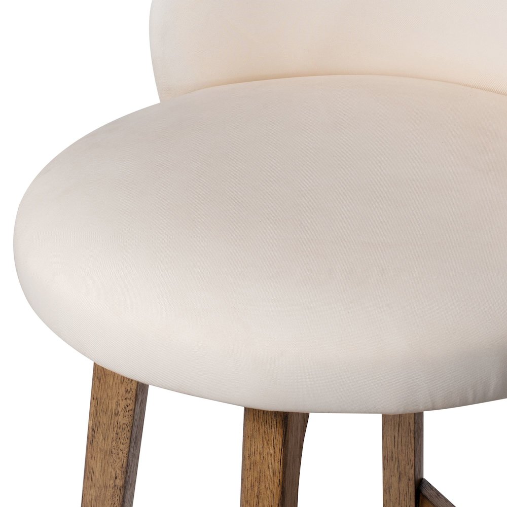 Garet Swivel Bar Stool - Rustic Natural Finish. Picture 5