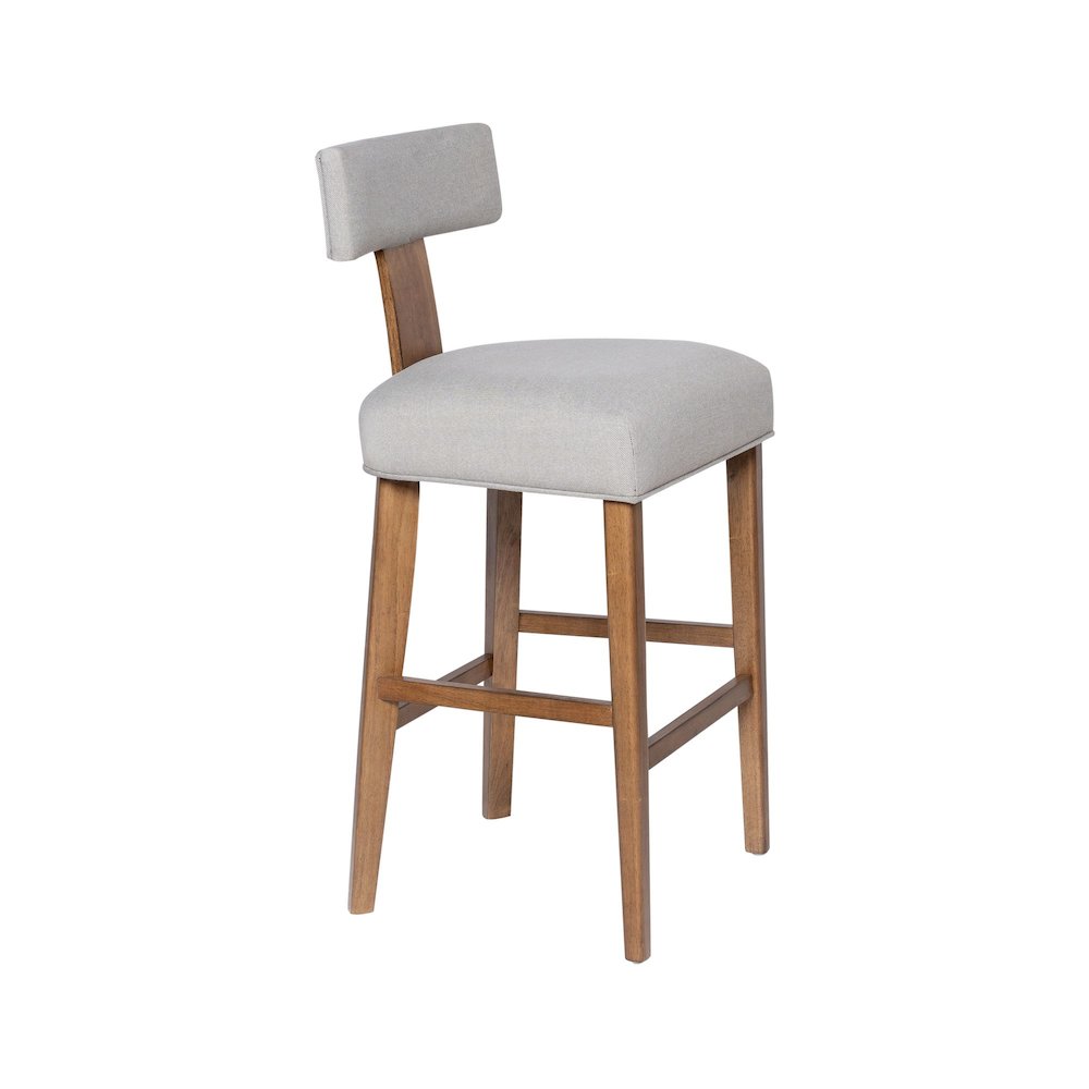 Thalia T-Back Bar Stool with Fully Upholstered Cushion. Picture 1