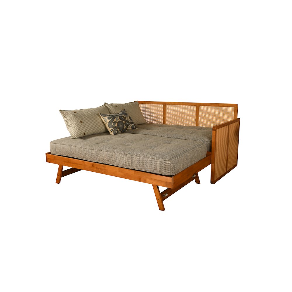 Abaco Daybed-Pop Up-Honey Finish-Taxi Seaport Mattresses. Picture 2
