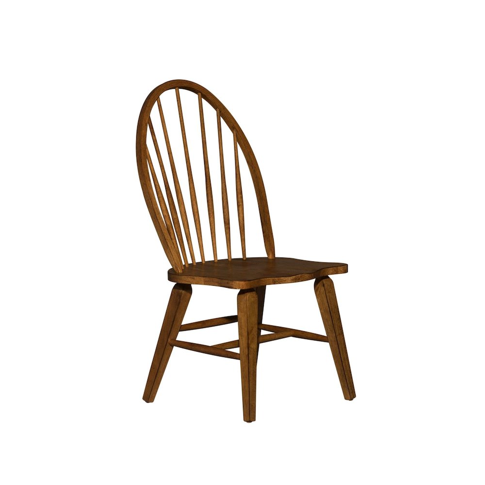 Hearthstone Ridge Windsor Back Side Chair in Tobacco. Picture 3