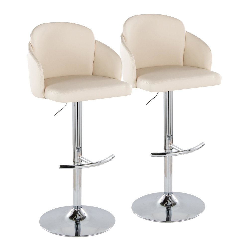 Dahlia Adjustable Barstool - Set of 2. Picture 1