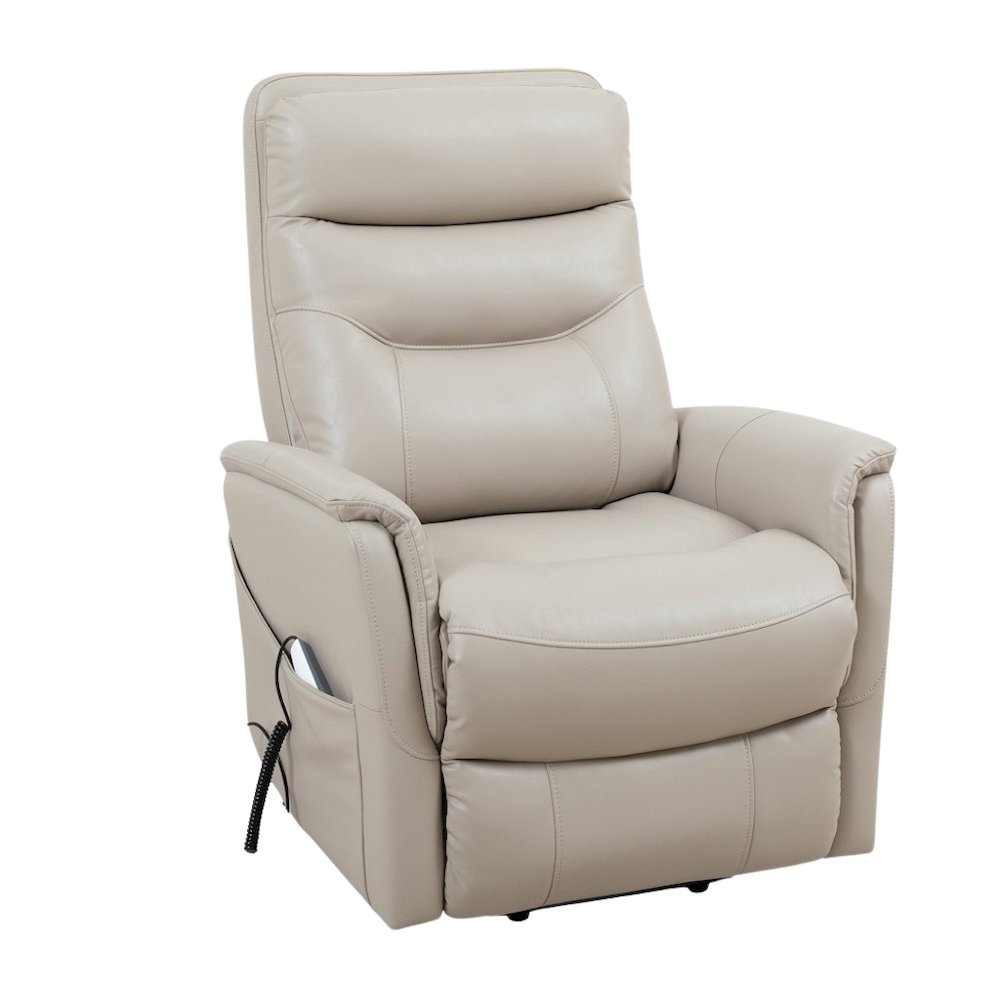 Ivory Recliner Chair with Power Lift and Articulating Headrest. Picture 2