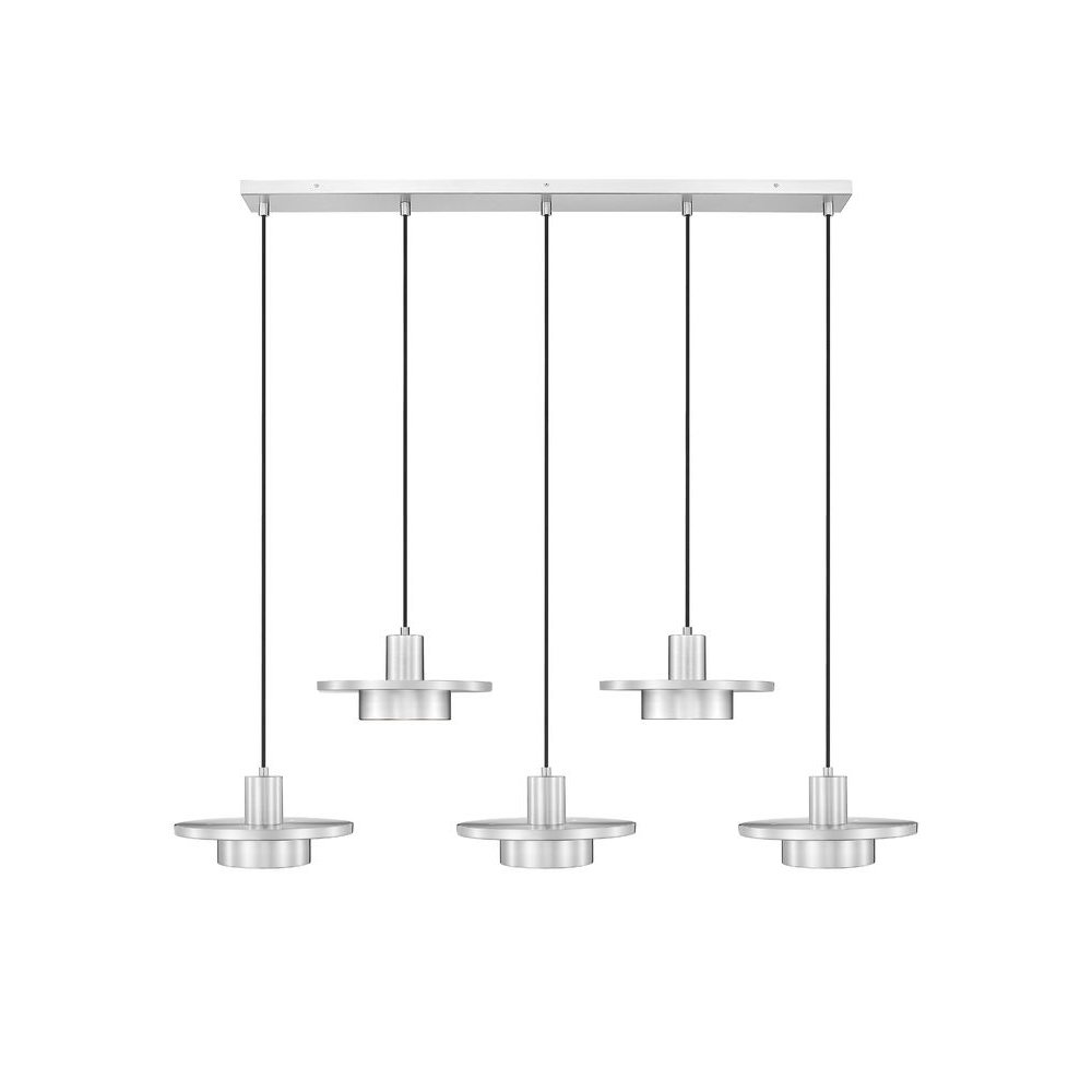Z-Lite 5 Light Linear Chandelier, Brushed Nickel. Picture 2