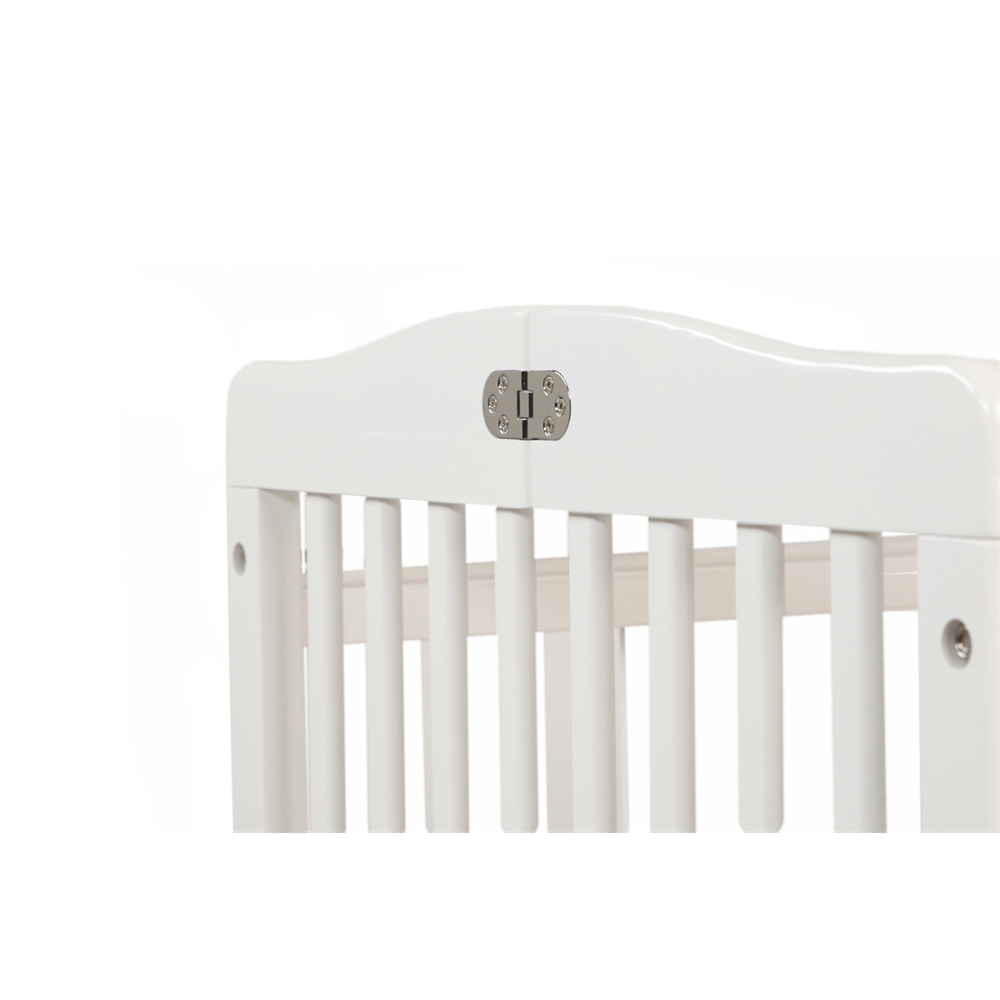 The Little Wood Crib-Mini/Portable Folding Wood Crib-White. Picture 4