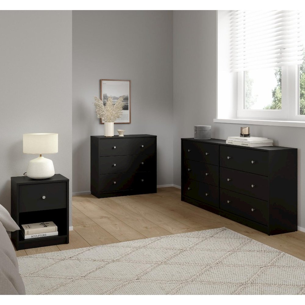 Portland 3-Piece Bedroom Set, Black. Picture 5