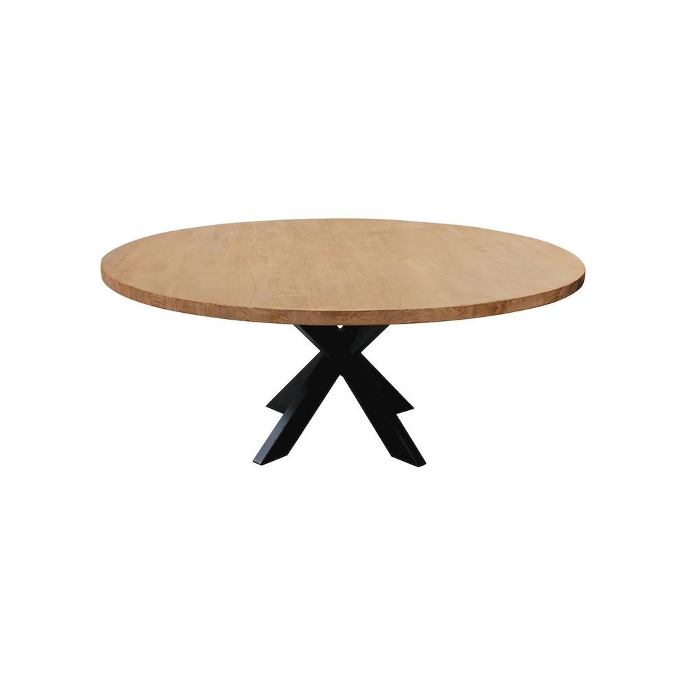 Logan 60" Round Dining Table In Natural Finish. Picture 1
