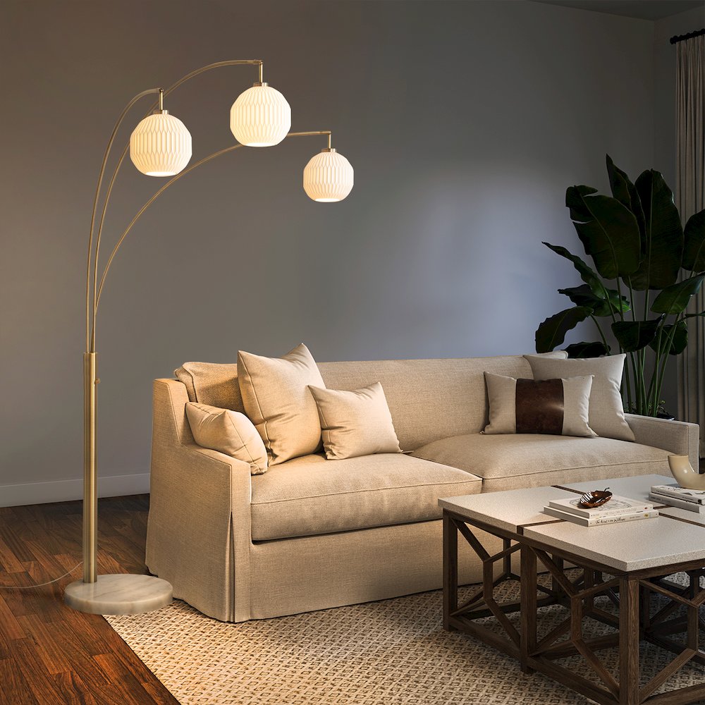 Moraga 3 Light Arc Floor Lamp. Picture 9