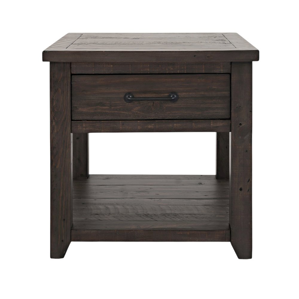 Madison County Rustic Reclaimed Pine Farmhouse Harris End Table. Picture 1