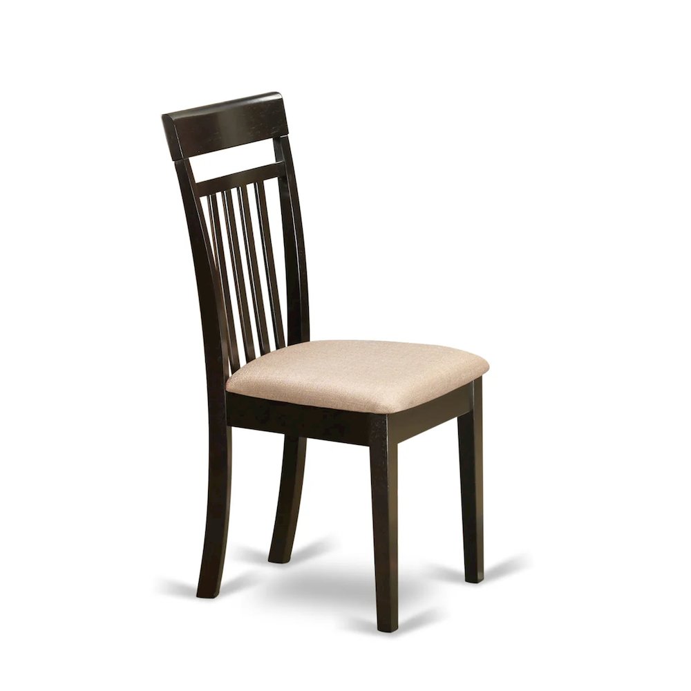 CAC-CAP-C Capri slat back Chair for dining room with Fabric Seat. Picture 1