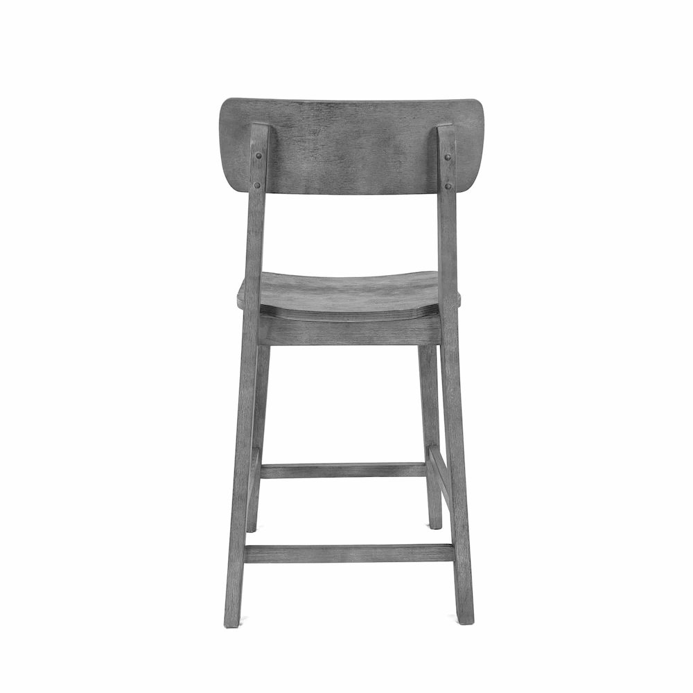 Torino Wood Counter Stool - Charcoal Grey. Picture 6