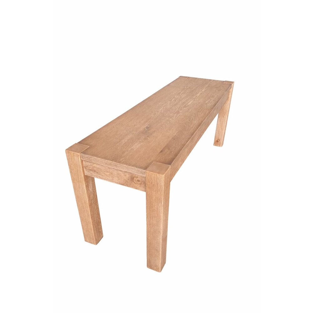 Best Master Furniture Janet 48" Transitional Wood Dining Bench in Driftwood. Picture 1