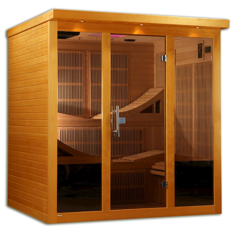 Monaco 6-person Ultra Low EMF (Under 3MG) FAR Infrared Sauna (Canadian Hemlock). Picture 1