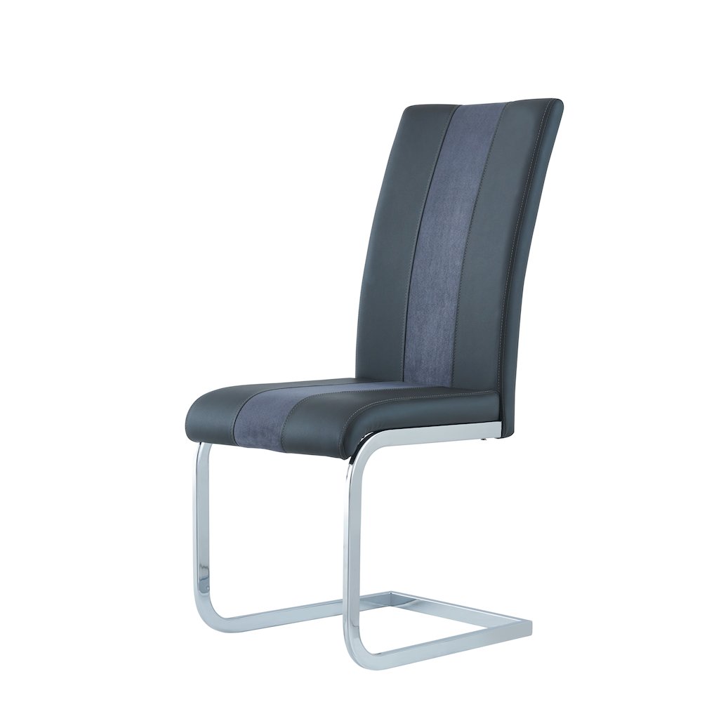Contemporary Dining Chairs, Grey. Picture 3