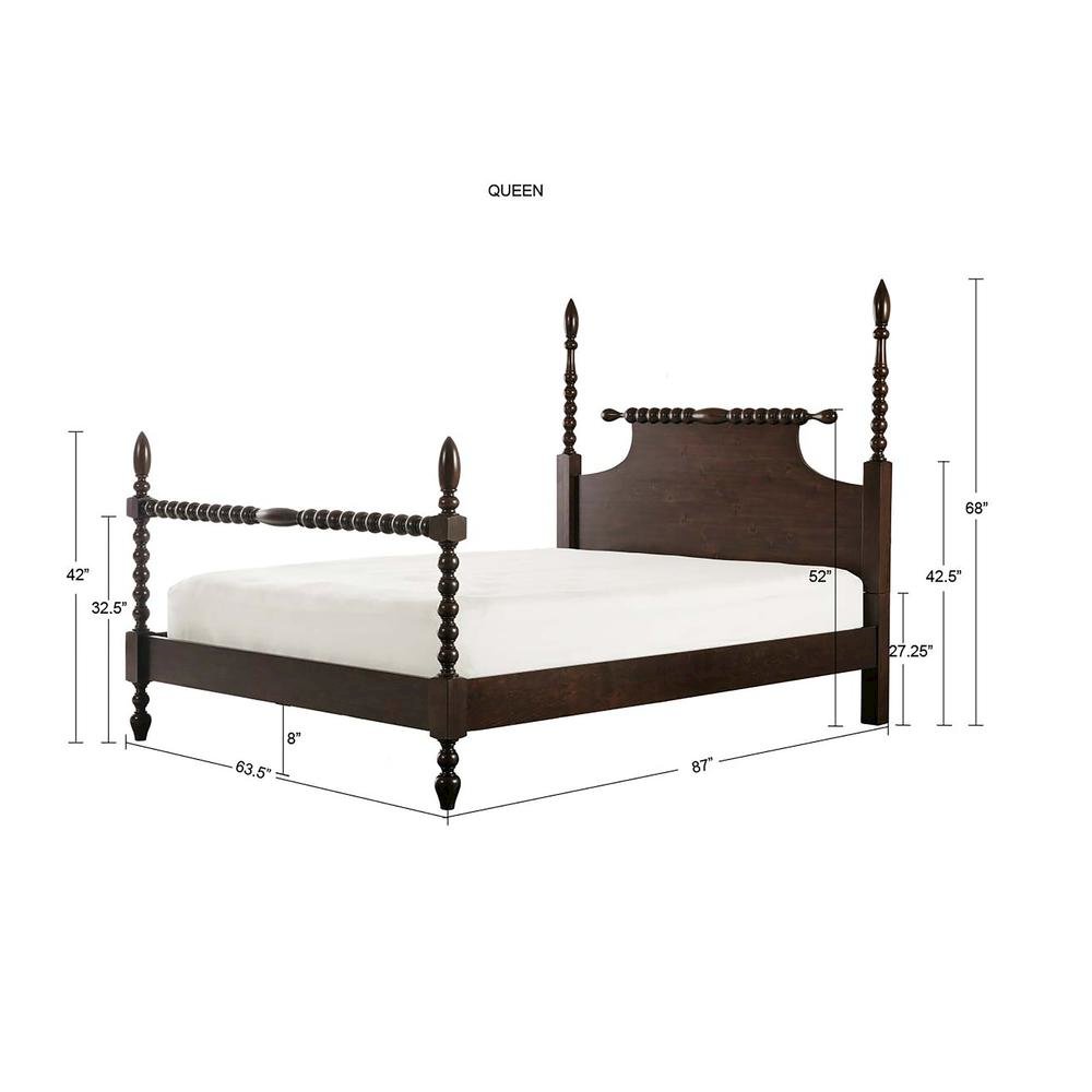 Beckett Bed, Morocco Brown color. Picture 3