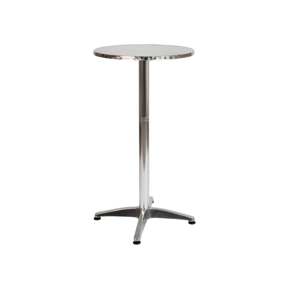 23.5" Round Aluminum Indoor-Outdoor Bar Height Table. Picture 1
