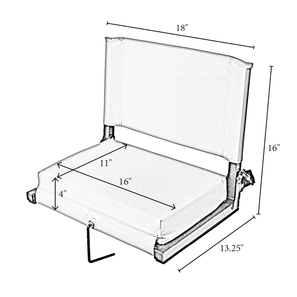 Stadium Chairs for Bleachers w/ Back Support. Picture 2