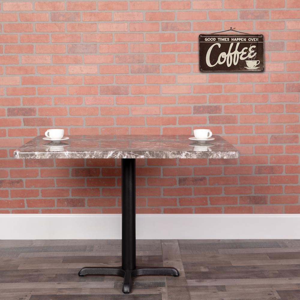 24" x 42" Rectangular Gray Marble Laminate Table Top. Picture 4