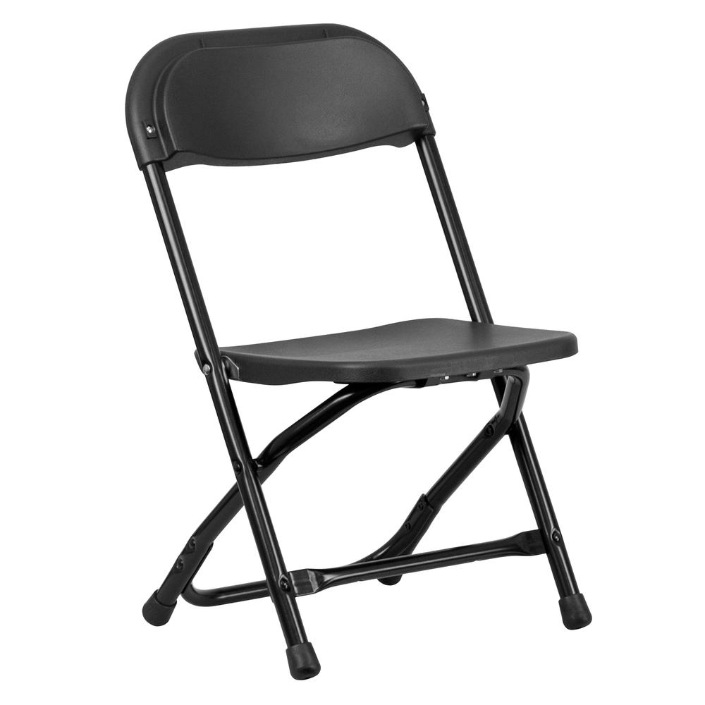 Kids Black Plastic Folding Chair. Picture 1