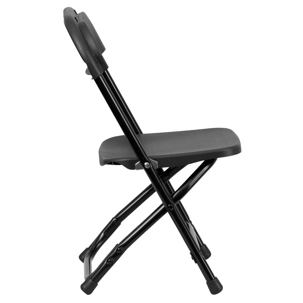 Kids Black Plastic Folding Chair. Picture 2