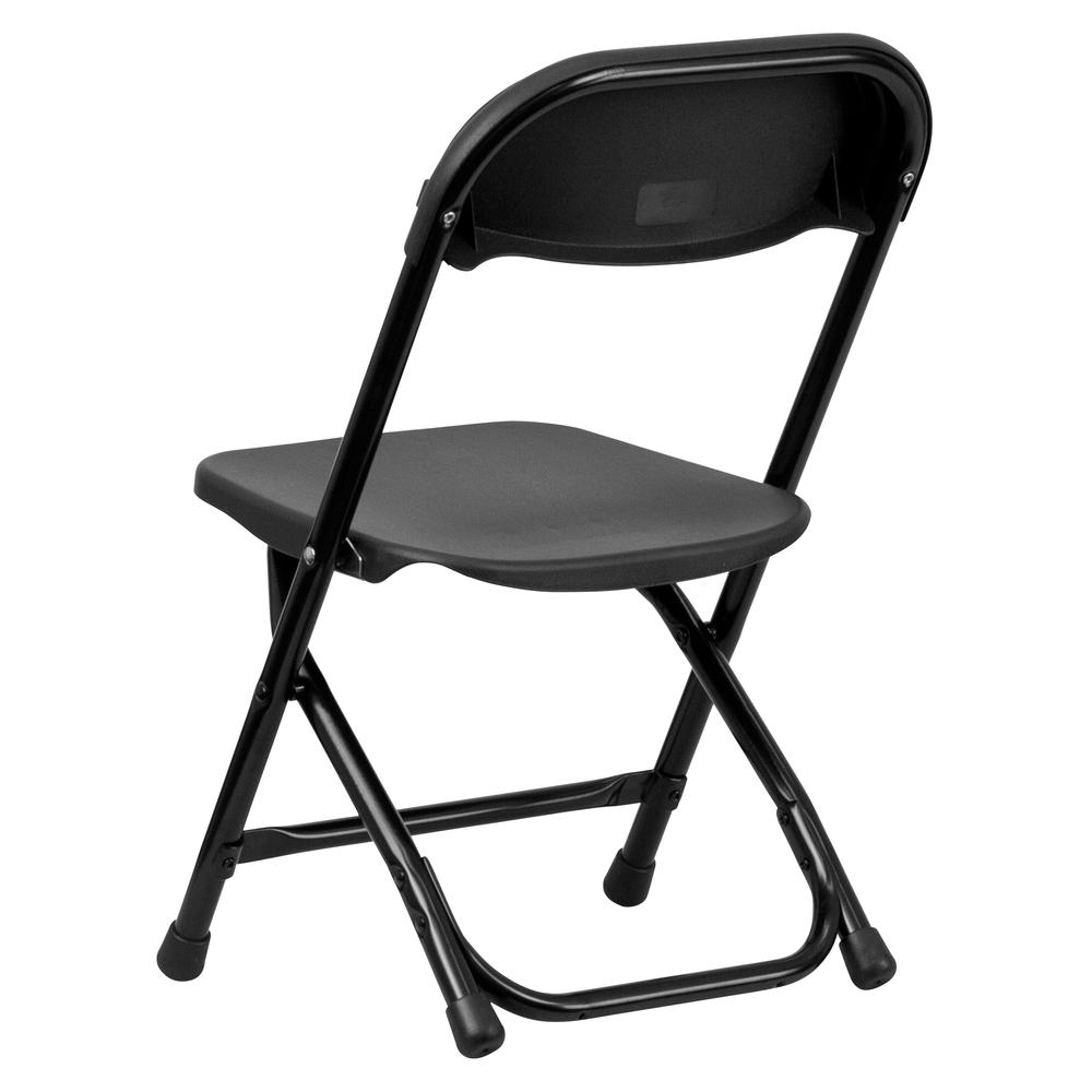 Kids Black Plastic Folding Chair. Picture 3