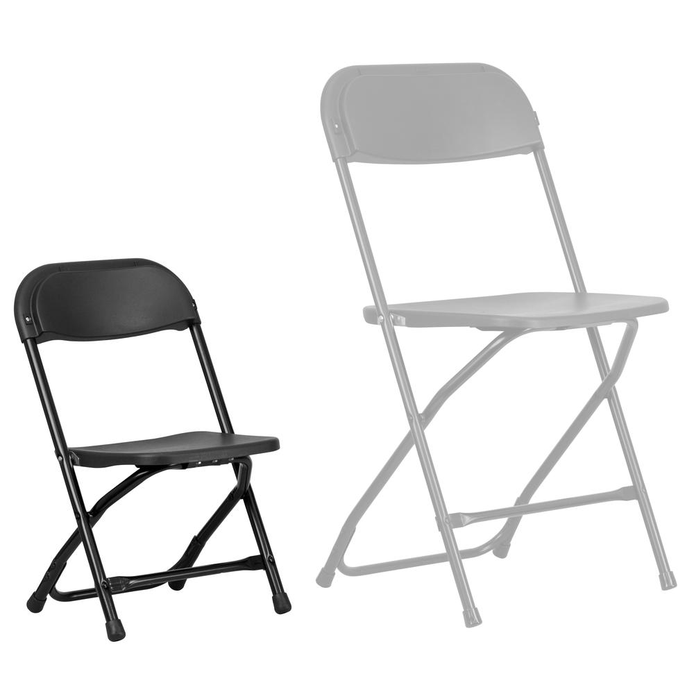 Kids Black Plastic Folding Chair. Picture 5