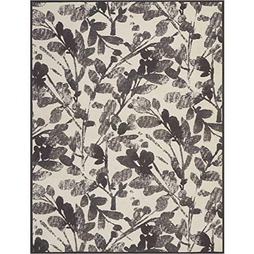 Waverly Vintage Lux "Leaf Storm" Graphite Area Rug by Nourison. Picture 1