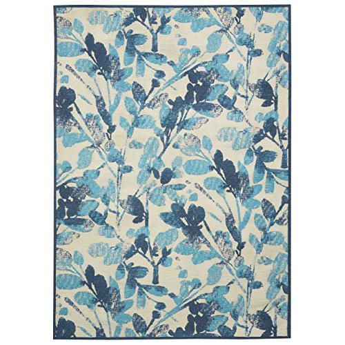 Waverly Vintage Lux "Leaf Storm" Indigo Area Rug by Nourison. Picture 1