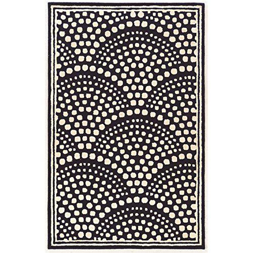 Aspire Wool Scallop Navy & White 5x8, Rug. Picture 1