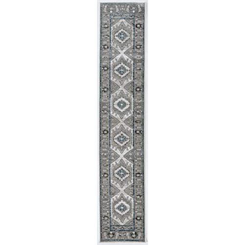 Vintage Serape Grey & Blue 2x10, Rug. Picture 1