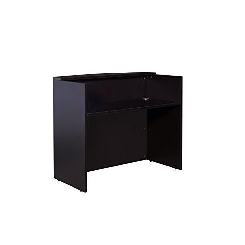 Glazed Reception Desk, 48Wx26Dx41.5H Mocha. Picture 1