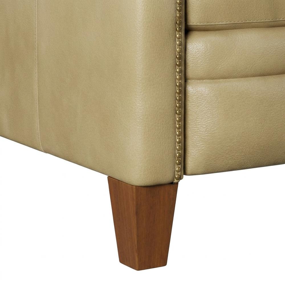 Brown Manual Recliner with Plush Seat and Classic American Style. Picture 6