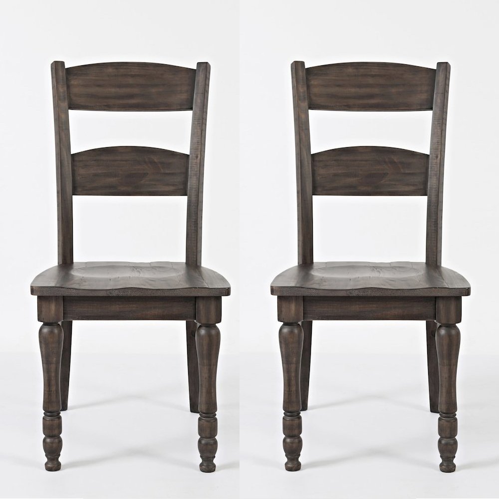 Rustic Reclaimed Pine Farmhouse Ladderback Dining Chair (Set of 2). Picture 1