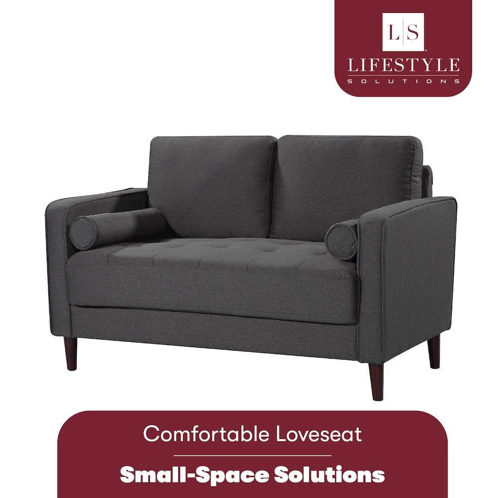 Langford Loveseat Heather Grey. Picture 6