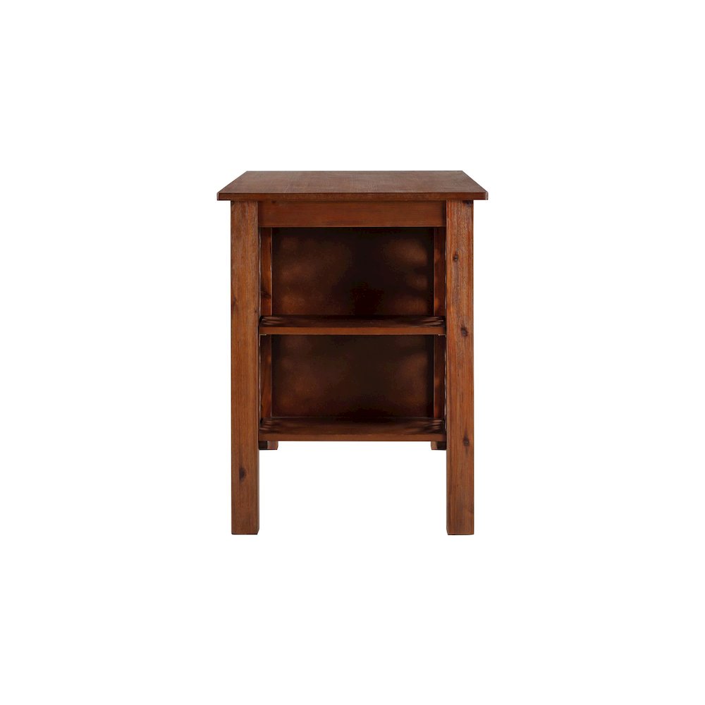 Brittany Rectangular Dining Table - Chestnut Wire-Brush Finish. Picture 4