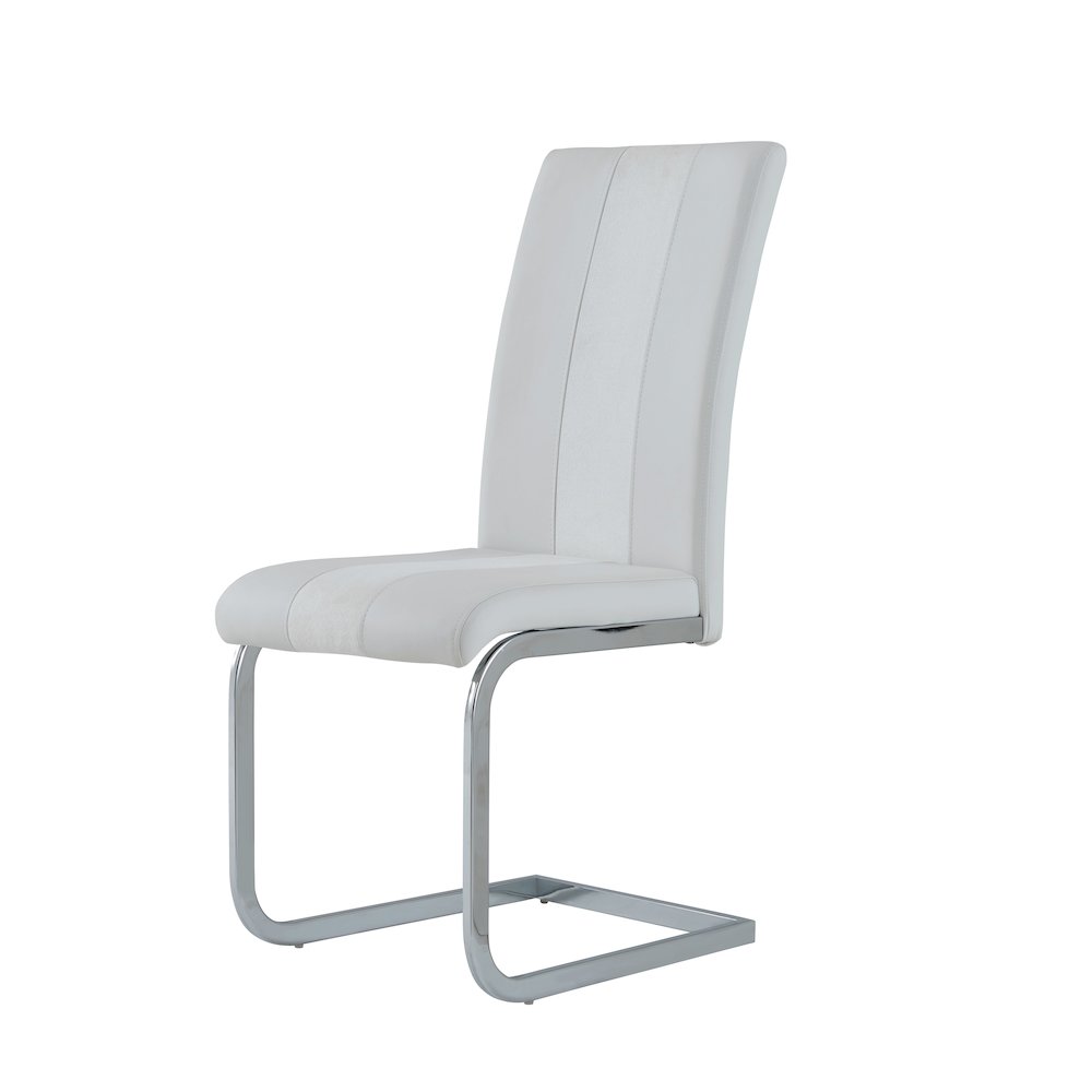 Contemporary Dining Chairs, White. Picture 2