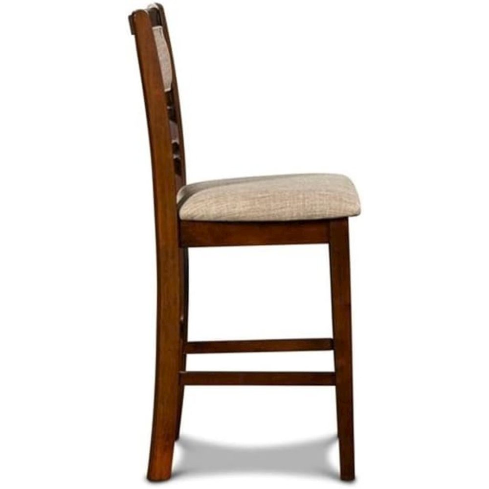Gia 5-Piece Transitional Wood Dining Set in Cherry. Picture 6