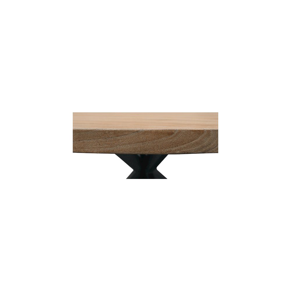 Logan 60" Round Dining Table In Natural Finish. Picture 3