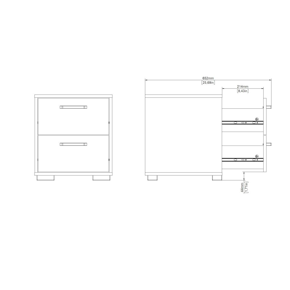 Sofia 2 Drawer Nightstand - Set of 2, Jackson Hickory. Picture 10