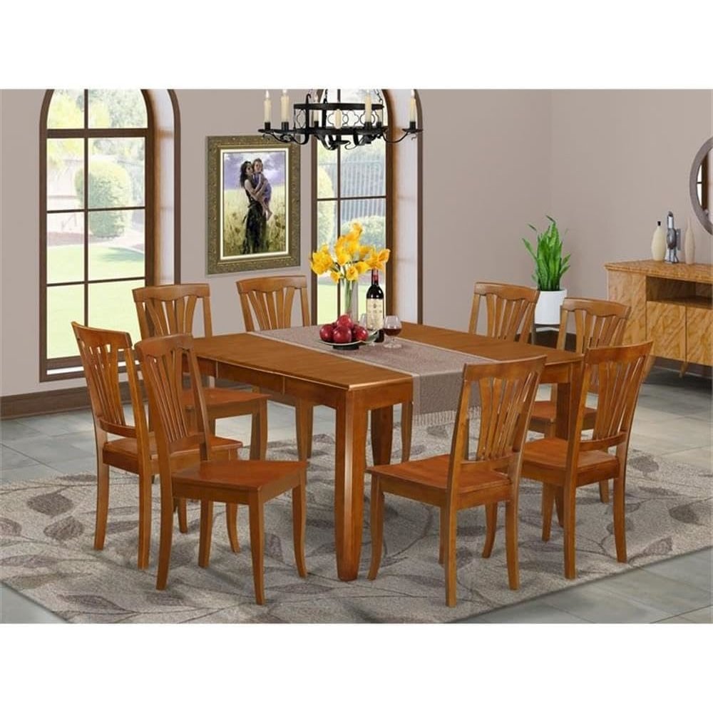 9  Pc  Dining  room  set  for  8-Square  Table  with  Leaf  and  8  Dining  Chairs. Picture 3