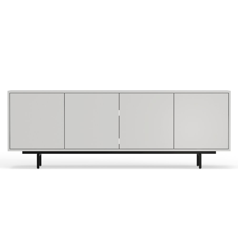 Graysen White Laminate 4 Door TV Console. Picture 4