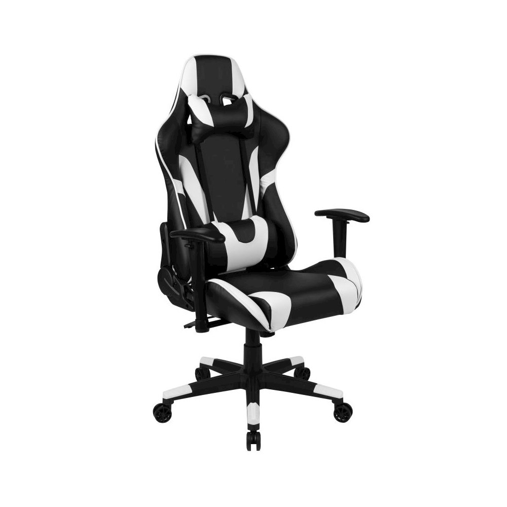 X20 Gaming Chair Racing Office Ergonomic Computer PC Adjustable Swivel Chair with Fully Reclining Back in Black LeatherSoft. Picture 1