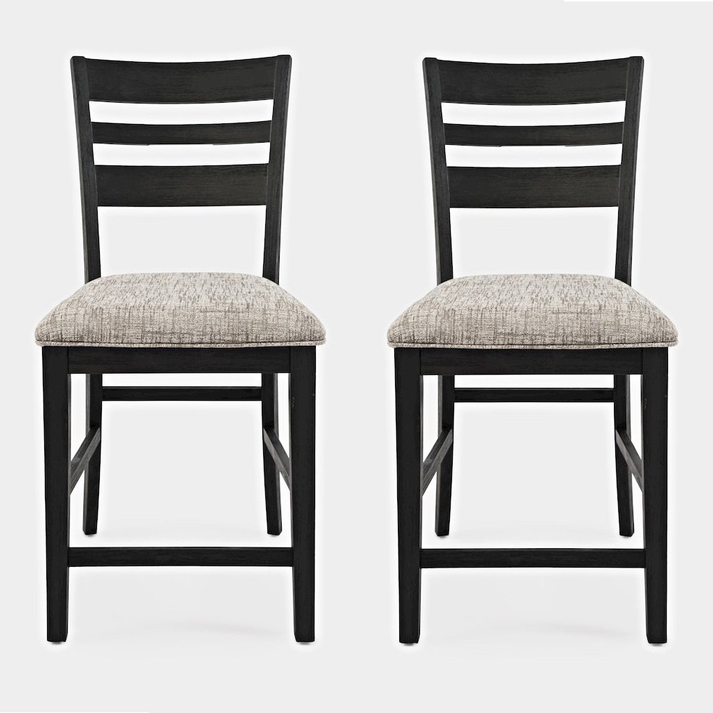 Altamonte Contemporary Ladderback Upholstered Counter Stool (Set of 2). Picture 1