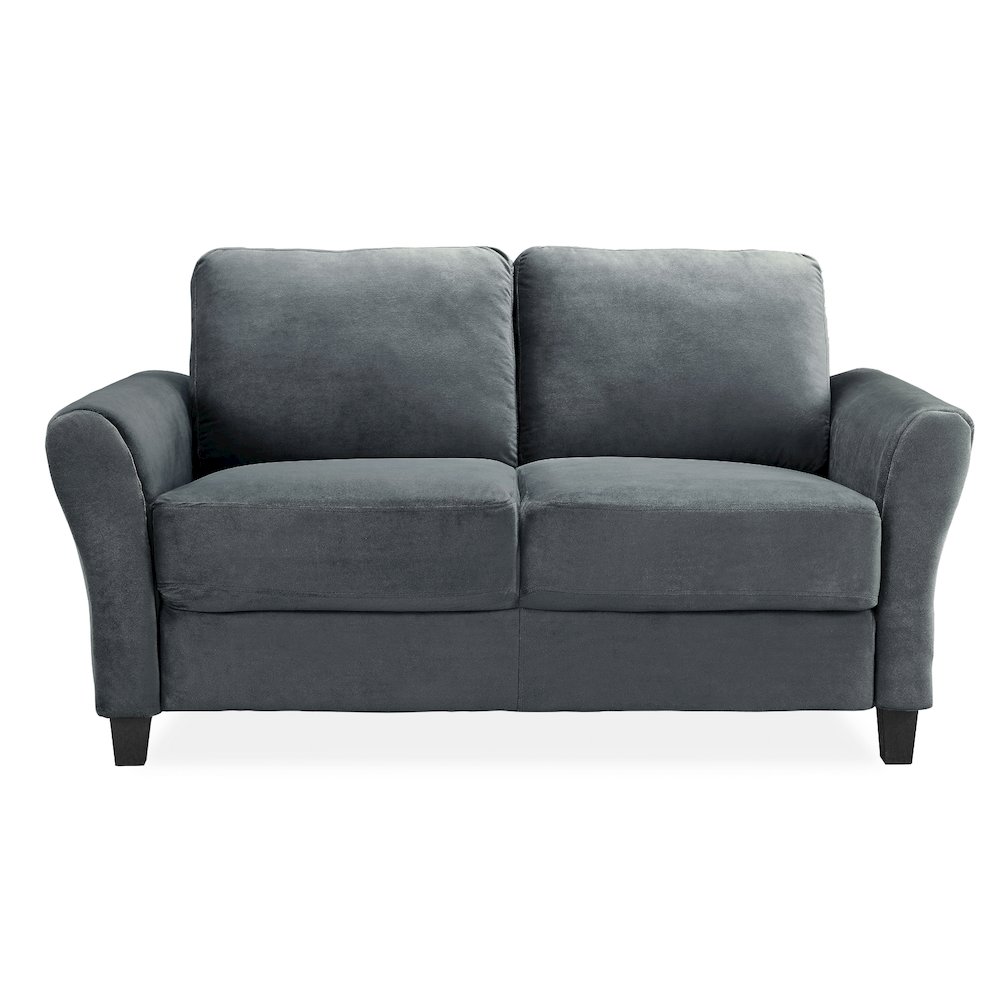 Westin Loveseat Rolled Arm Dark Grey. Picture 2