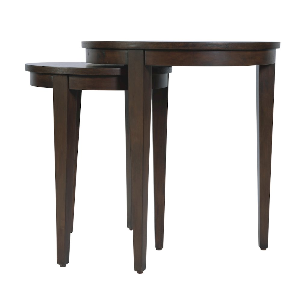 Lacey Round Nest Of Tables, Dark Brown. Picture 4